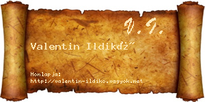 Valentin Ildikó névjegykártya