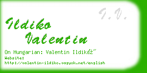 ildiko valentin business card